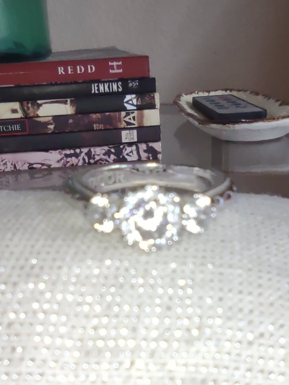 Tacori 3 cz stone ring Sterling silver size 7